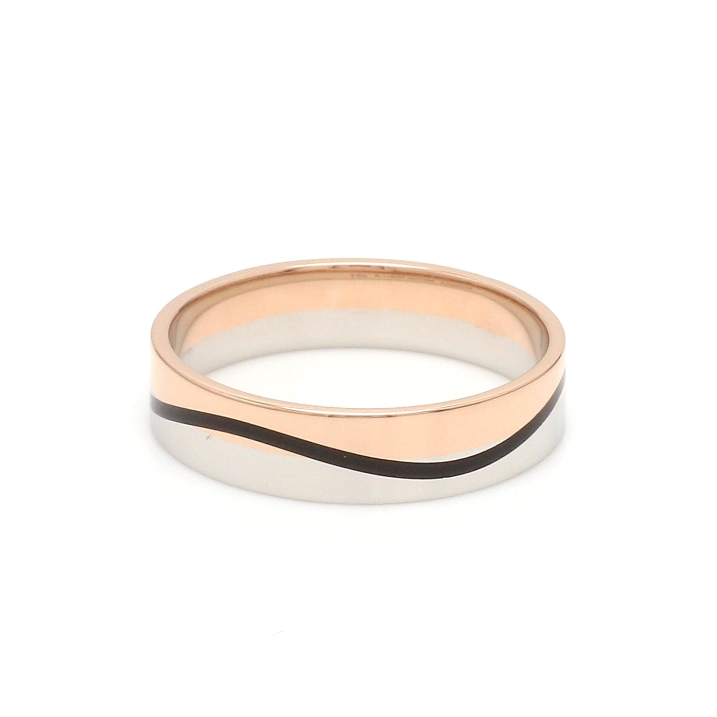 The Whiz - Men's Rose Gold Plated Wedding Ring | Manly Bands